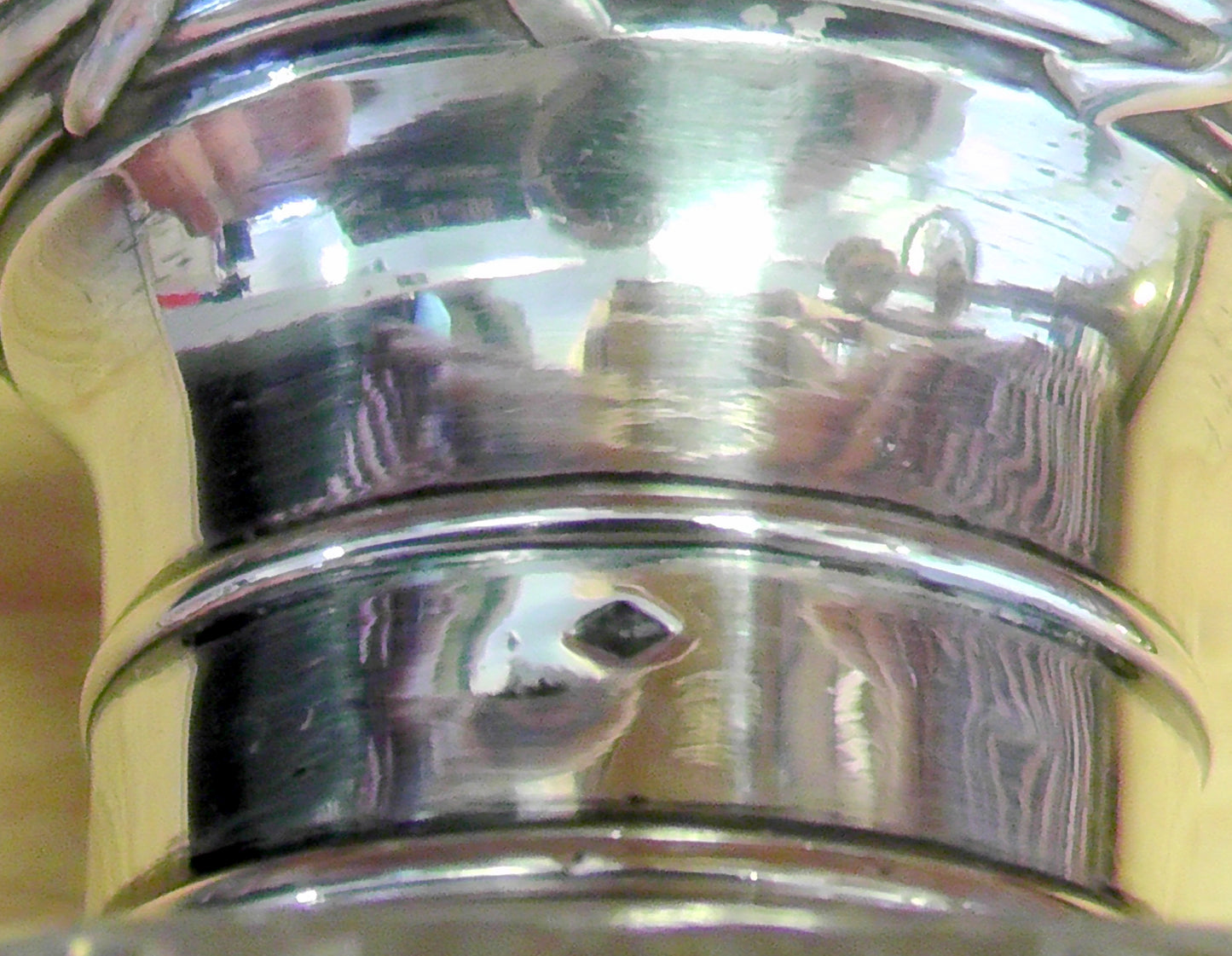 Small French Silver Topped Cut Glass Scent Bottle