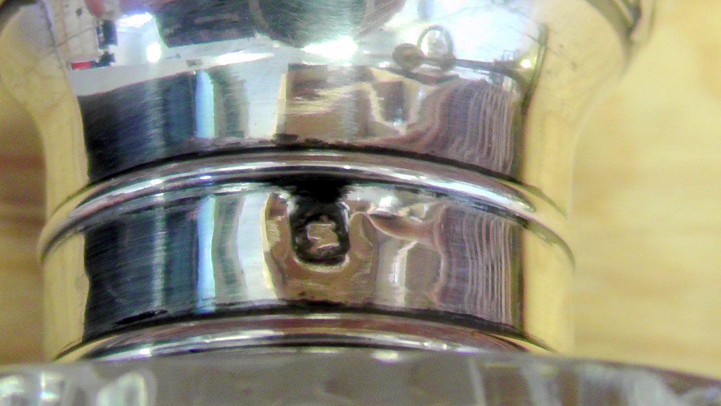 Small French Silver Topped Cut Glass Scent Bottle