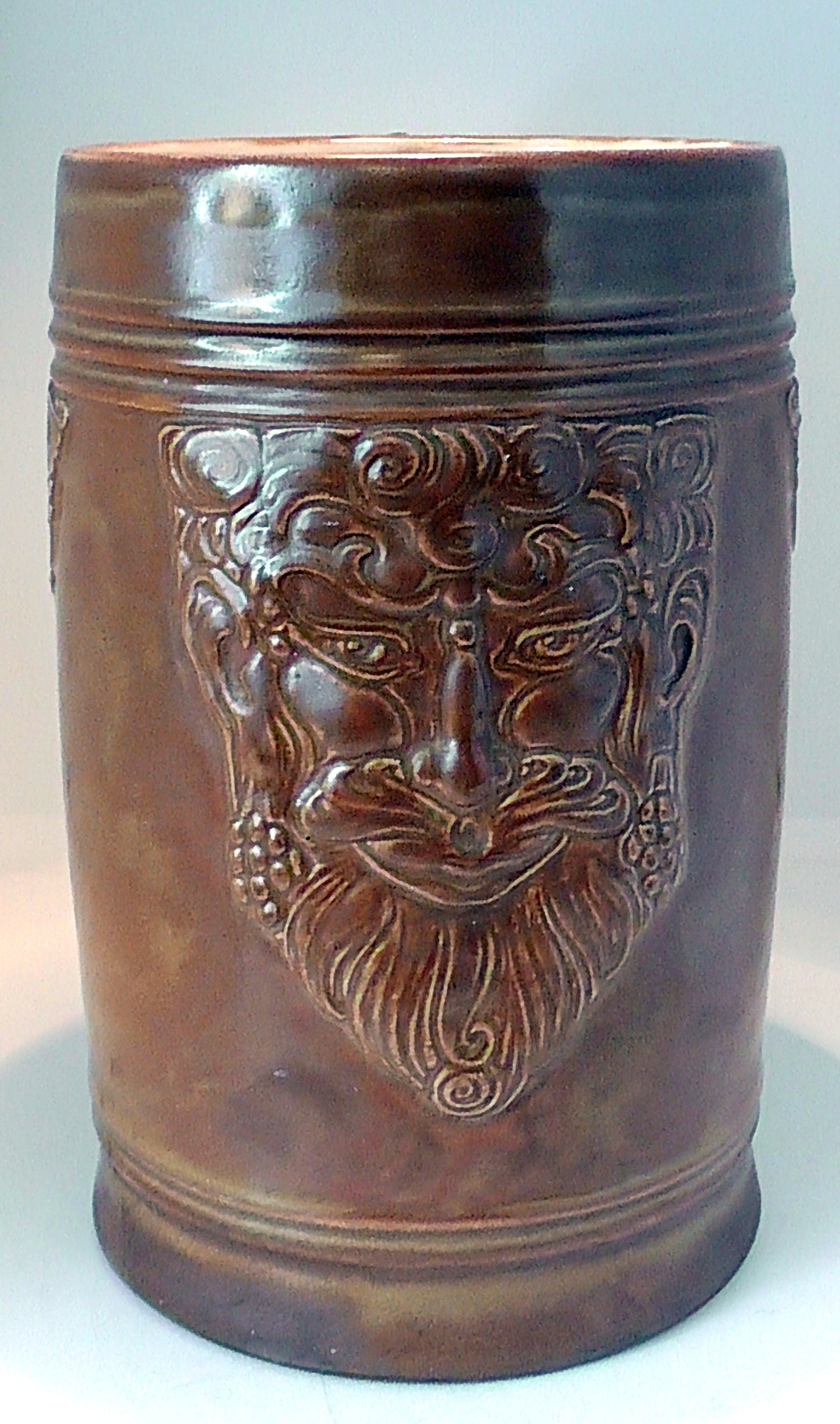 Rare Very Large Doulton Stoneware Bacchus Jug by Florrie Jones