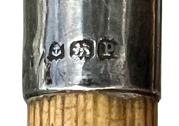 WW1 Era Silver topped Bamboo Swagger Stick (dated 1914)