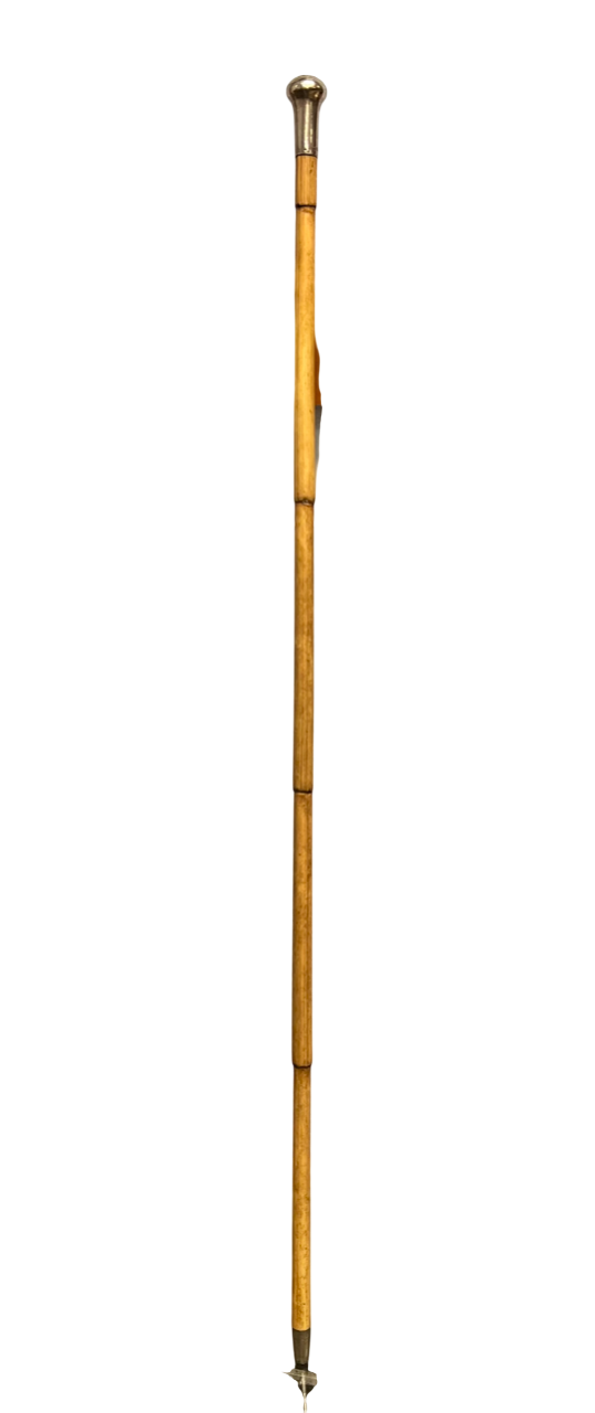 WW1 Era Silver topped Bamboo Swagger Stick (dated 1914)