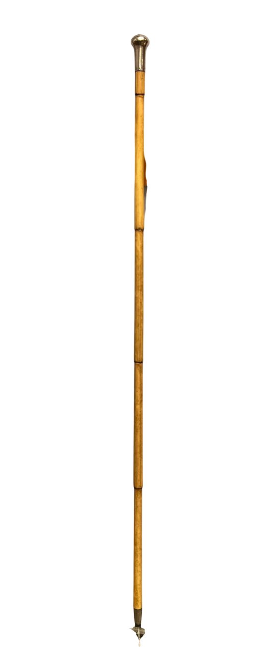 WW1 Era Silver topped Bamboo Swagger Stick (dated 1914)