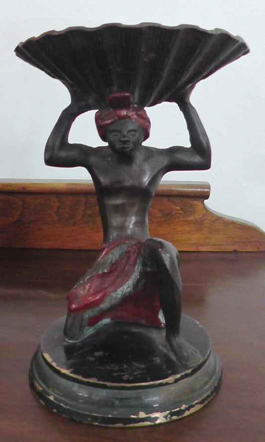 Cold Painted Bronze Blackamore Vide Puche/Trinket Dish