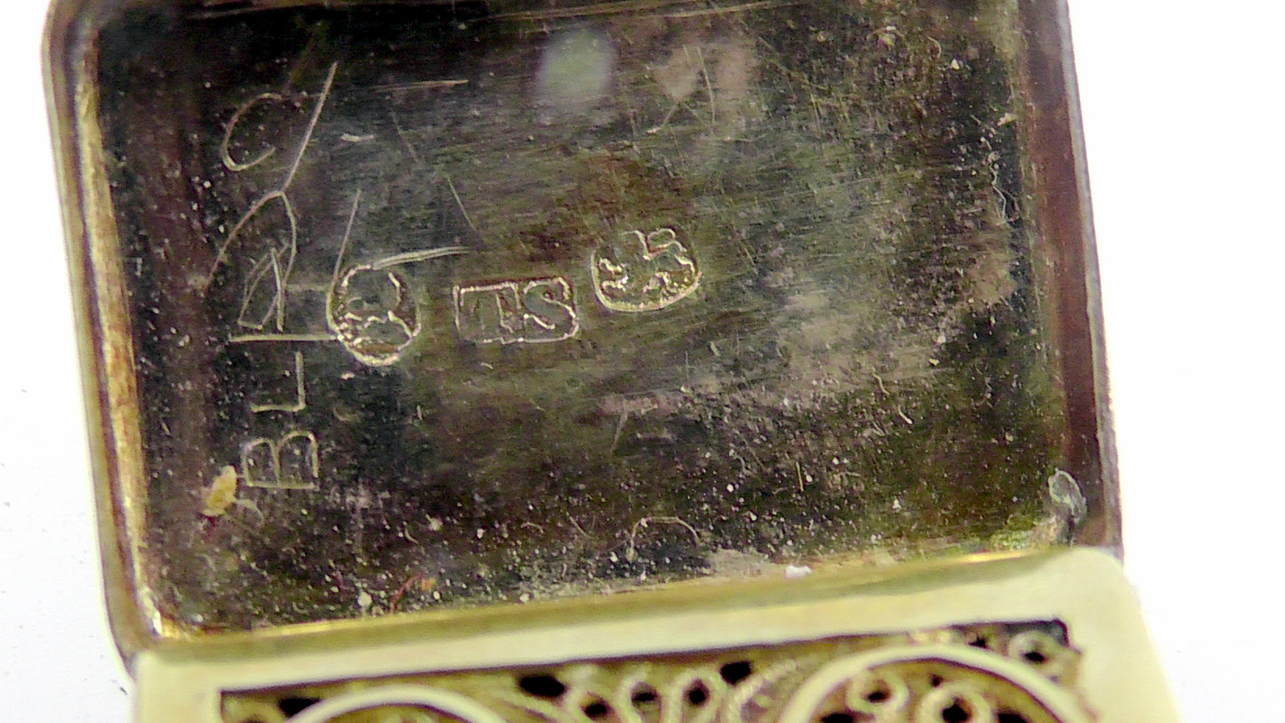 Solid Silver George IV Vinaigrette Dates 1829