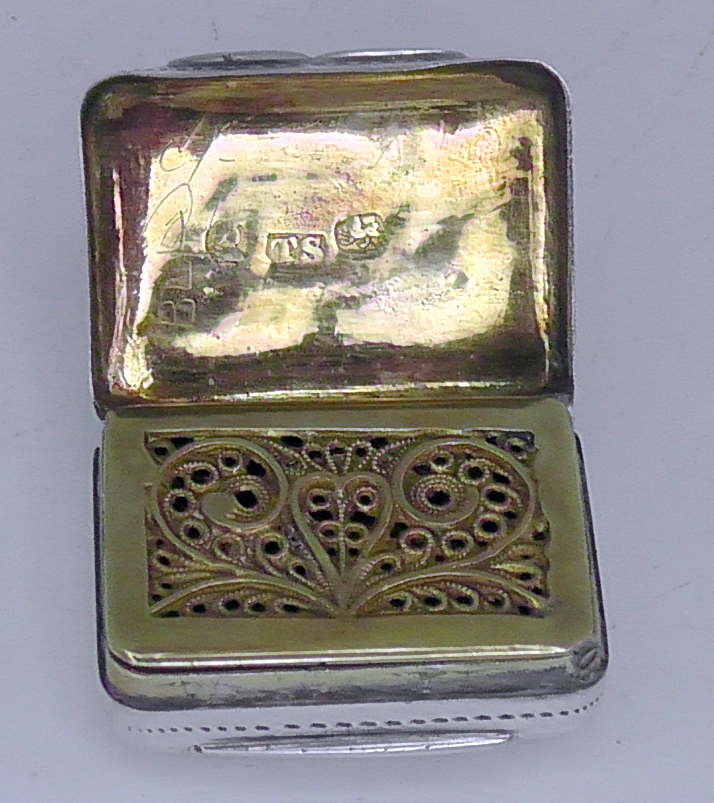 Solid Silver George IV Vinaigrette Dates 1829