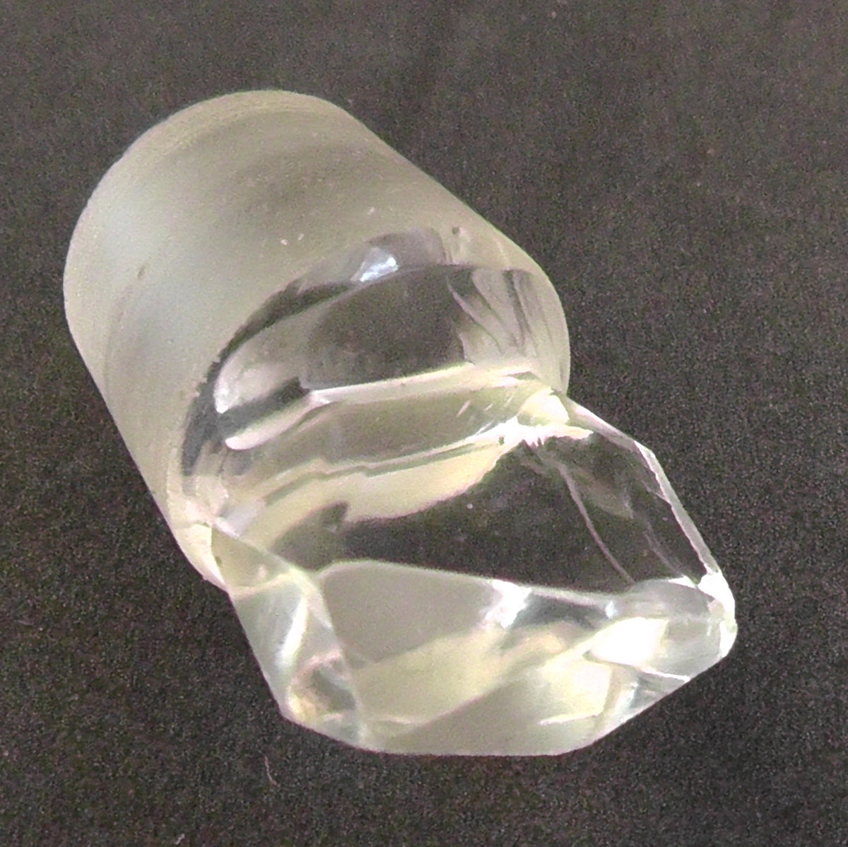 Large Silver Topped and Shouldered Lobed Glass Scent Bottle dates 1902