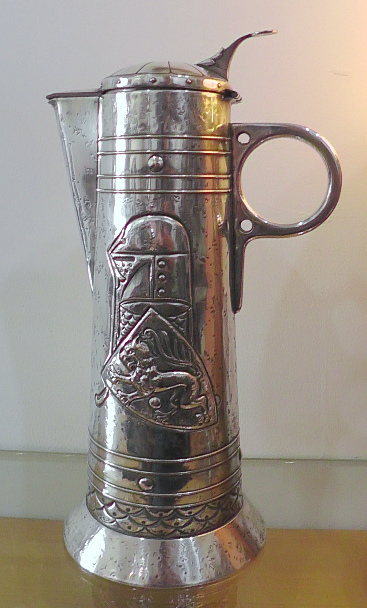 WMF Large Art Nouveau Claret/Wine Jug - Heraldic Design