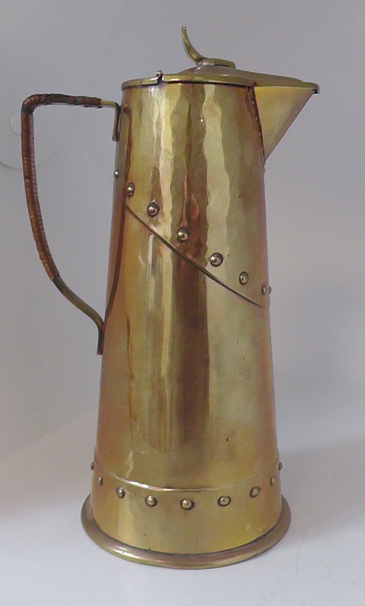 WMF Art Nouveau/Sessesionist Brass Pitcher