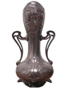 Pair of Art Nouveau WMF Silver Plate Vases - No.390