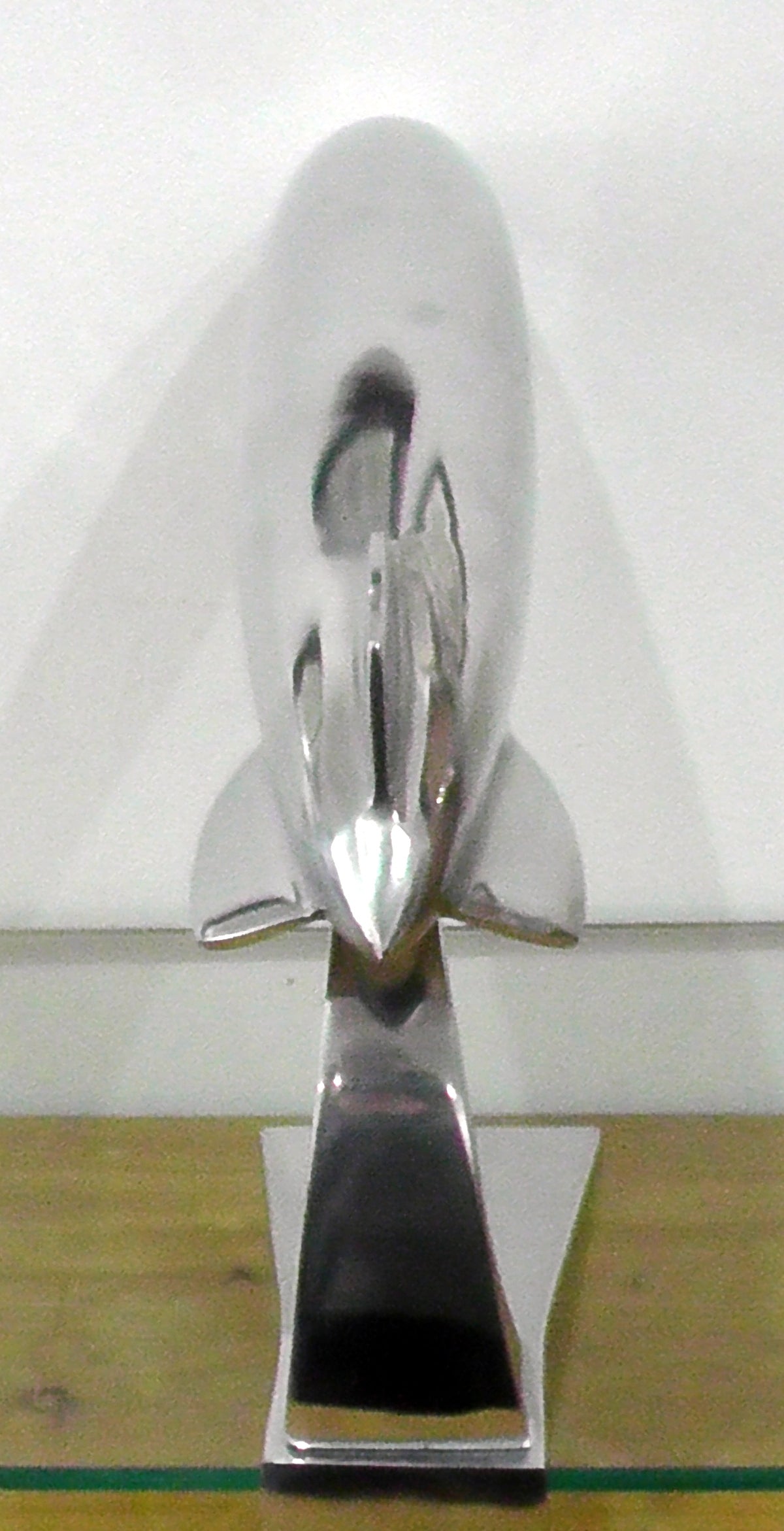 Large Vintage Chrome/Aluminium? Zeppelin Desk Figure